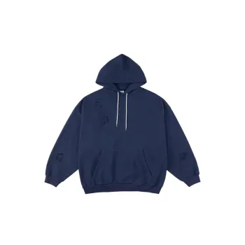 Loose Washed Ripped Sweatshirt