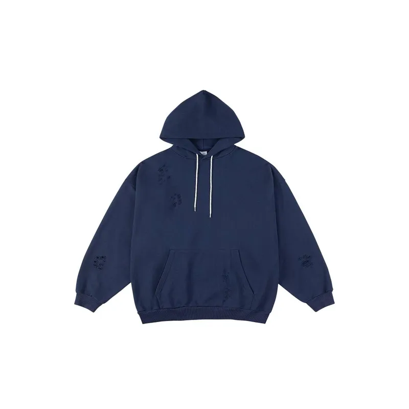 Loose Washed Ripped Sweatshirt-6