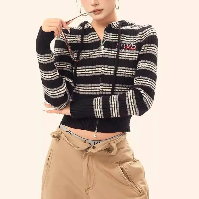 Vintage Striped Embroidered Knitwear-2