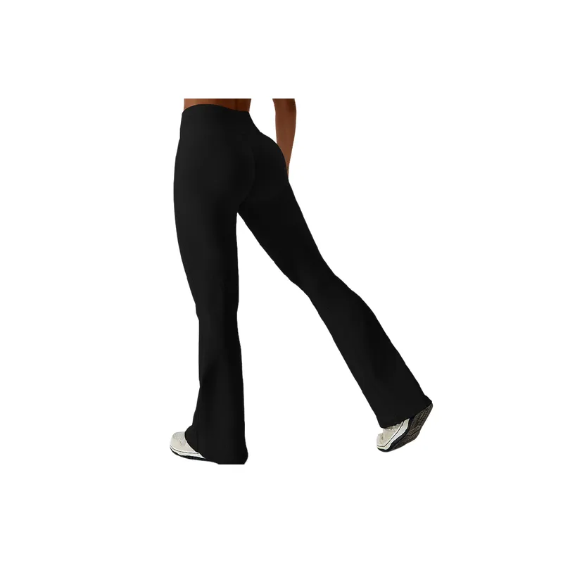 Sports Casual Fine Rib Knit Leggings Women-3