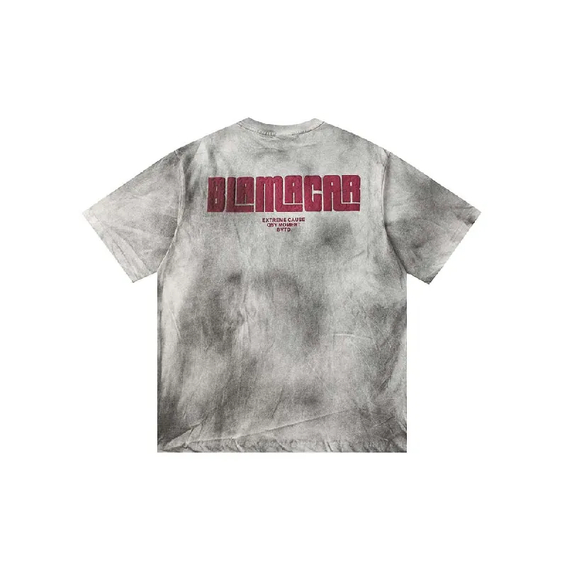 Retro Loose Cotton Blended Fabric T-Shirt-3
