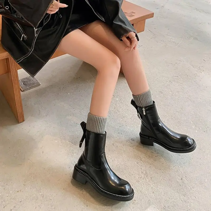 Retro Plain Martin Boot-2