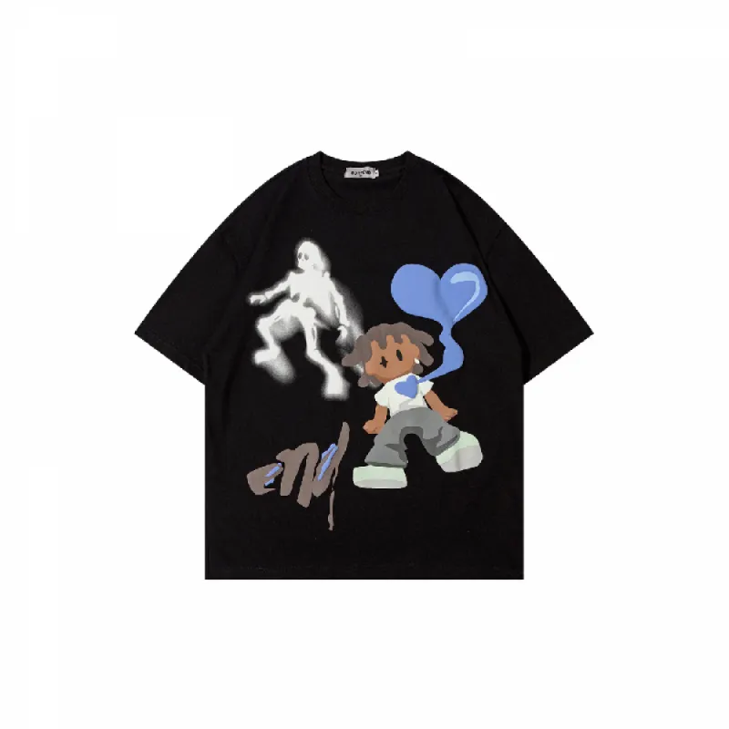 Simple Loose 100% Cotton T Shirt-5