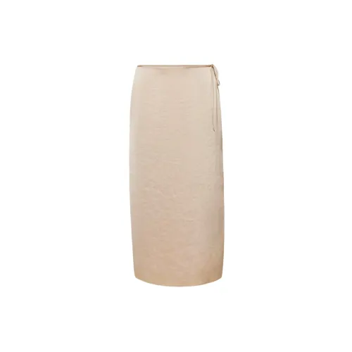 Simple Regular Satin Skirt Women