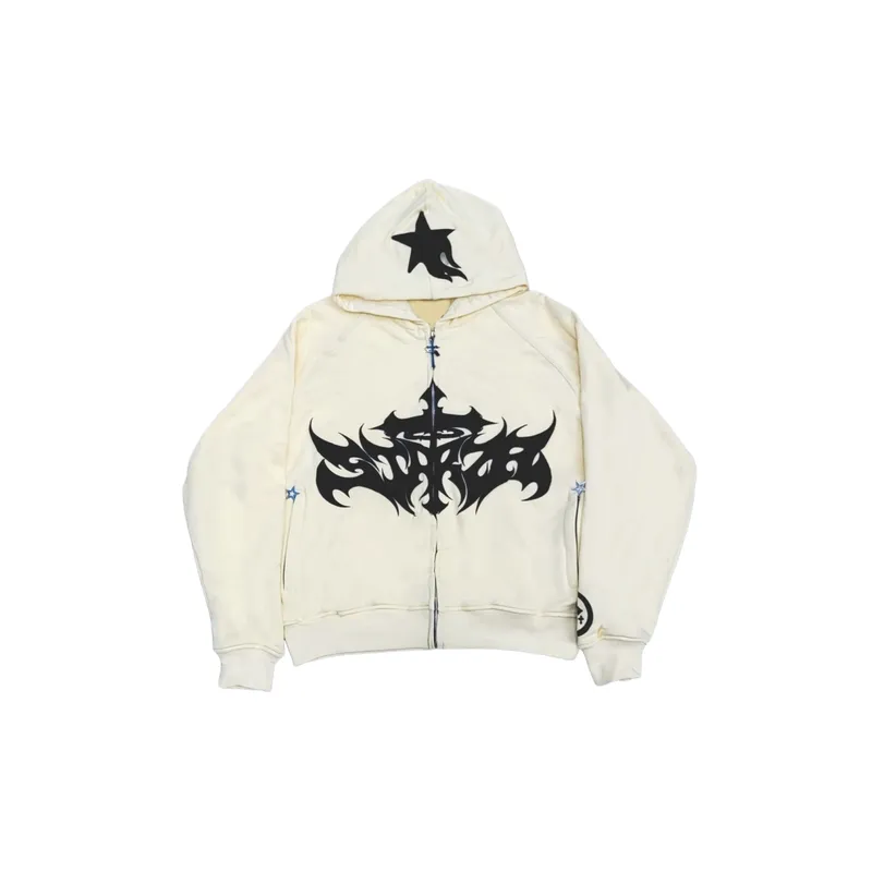 Street Print Zipper Sweatshirt-2
