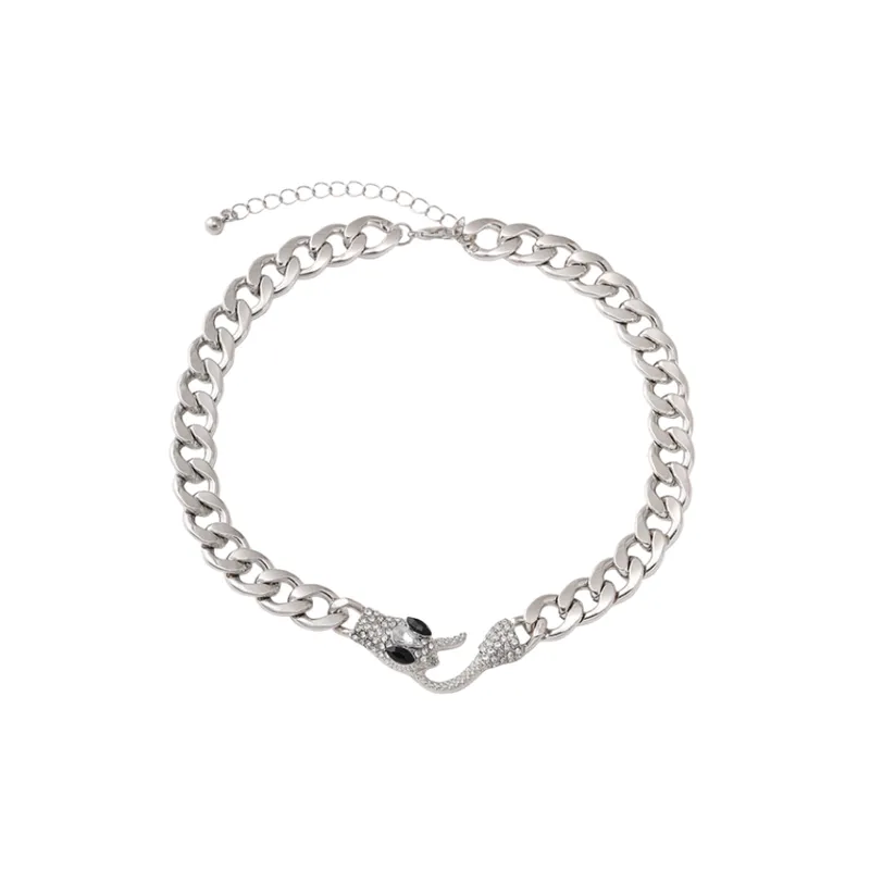 Hip Hop Metal Pearl Chain Necklace