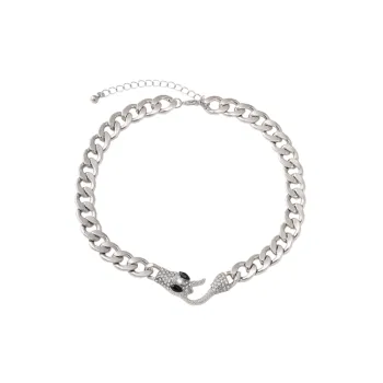 Hip Hop Metal Pearl Chain Necklace