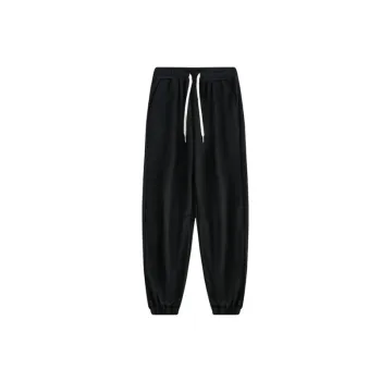 Solid Color Fleece lined Casual Pants