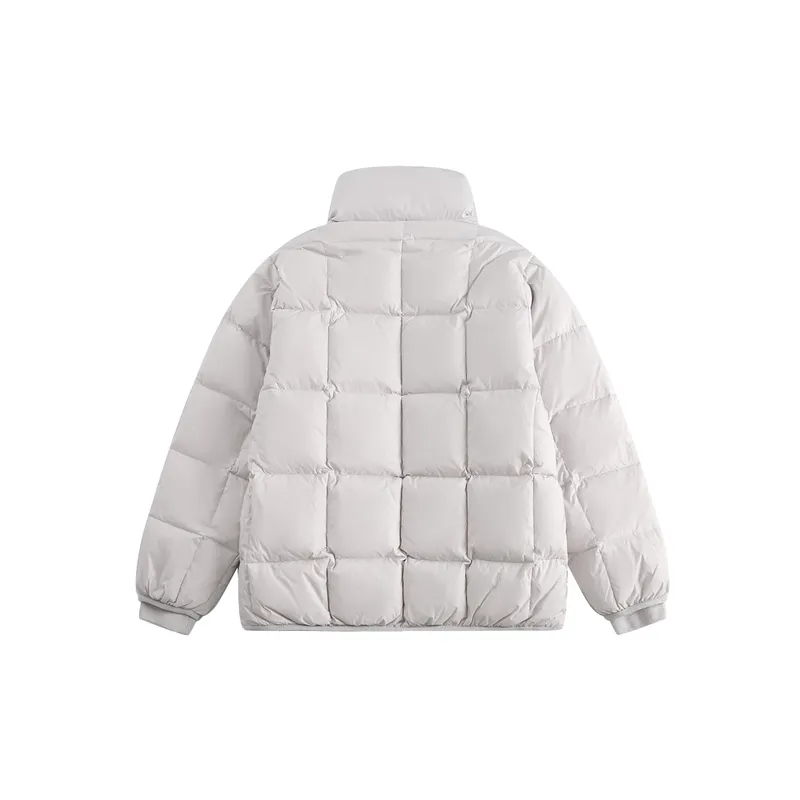 Basics Simple White Duck Down Jacket-1