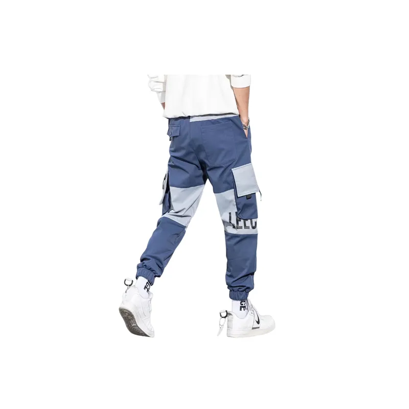 Functional Stitching Loose Casual Pants-1