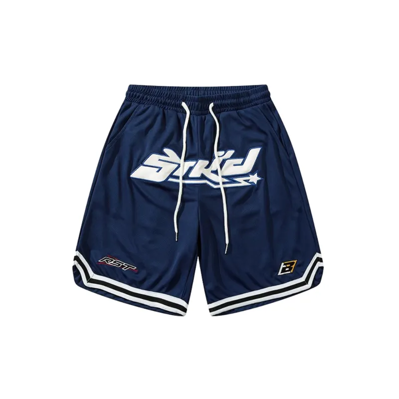 Retro Hip Hop Trendy Loose Basketball Shorts-5