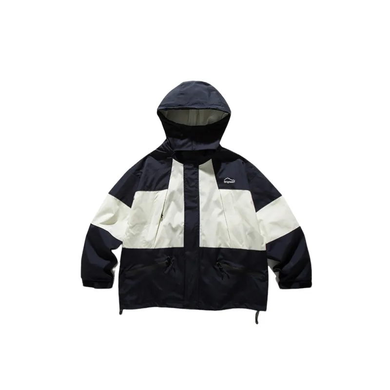 Contrast Color Stitching Outdoor Functional Russo Retro Detachable Hat Jacket-2