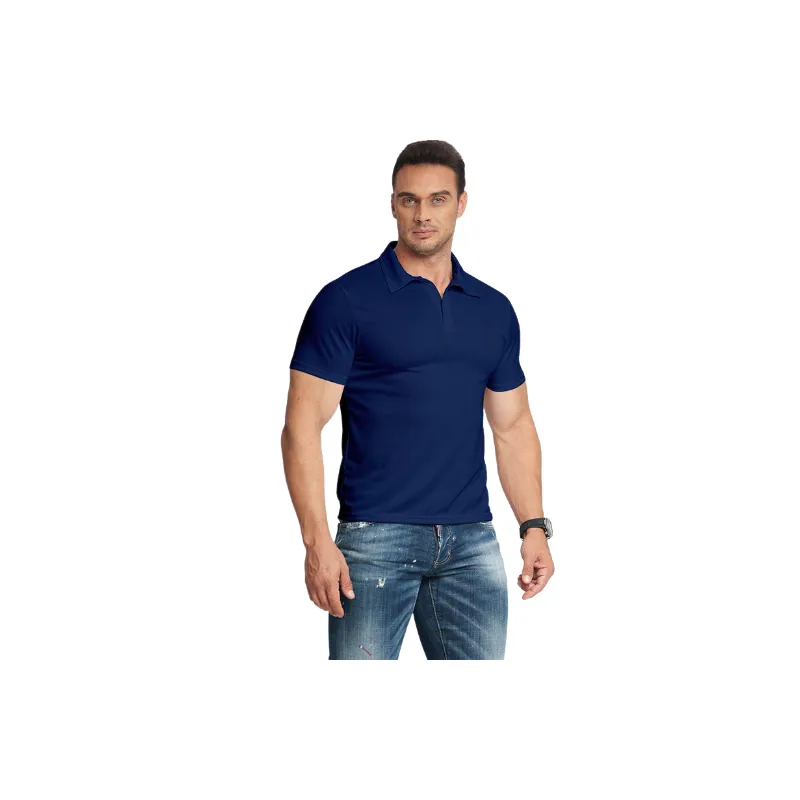 Sporty Plain Nylon Polo Man-4