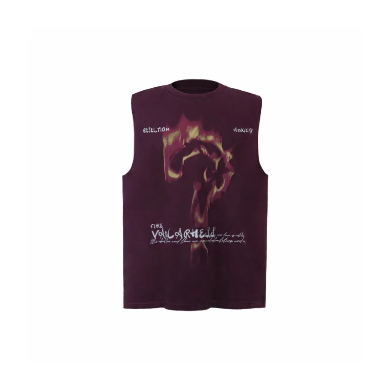 Trendy Print Cotton Vest Unisex-4