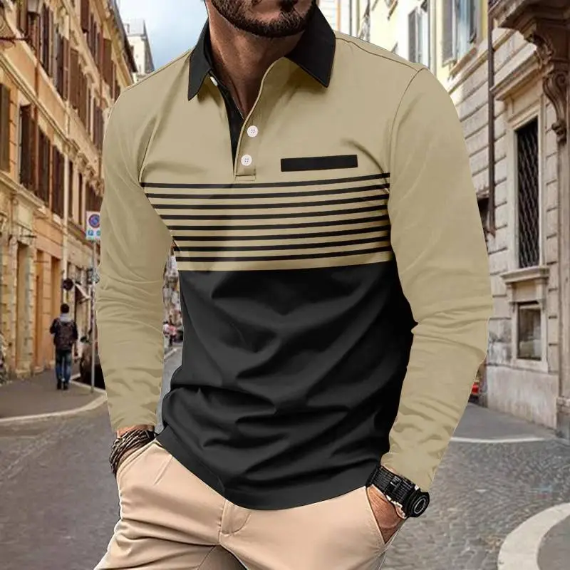 Fashionable Sports Cotton Blended Fabric Polo-2
