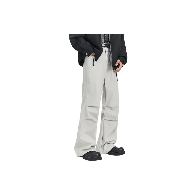 Simple Long Cotton Blended Fabric Cargo Pants-0