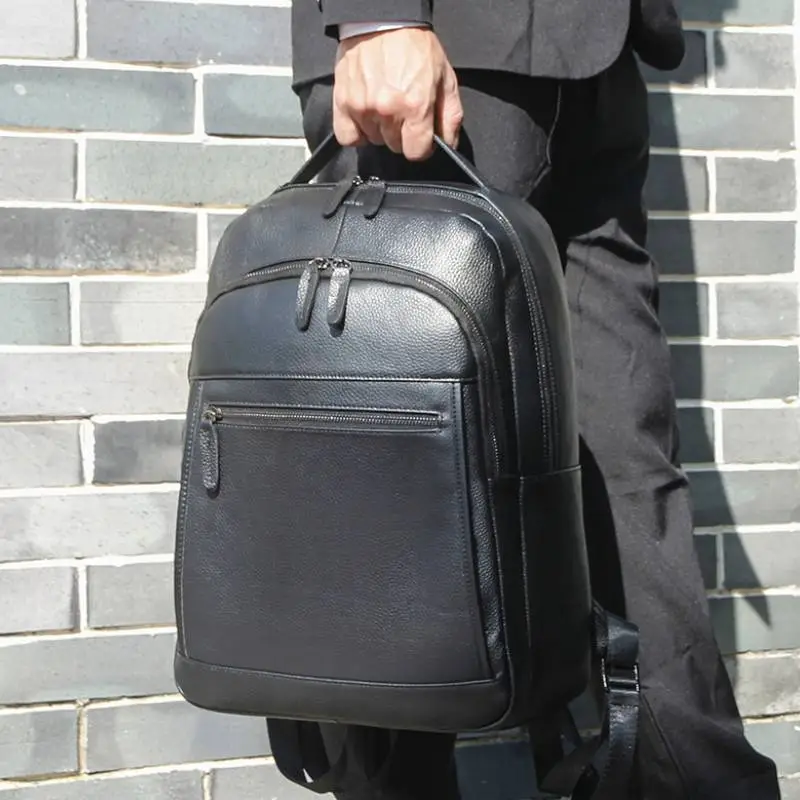 Casual Business Leather Backpack-4
