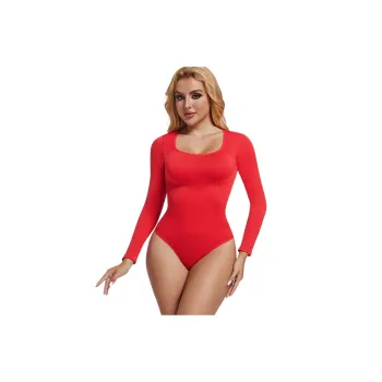 Casual Plain Nylon Bodysuit Women