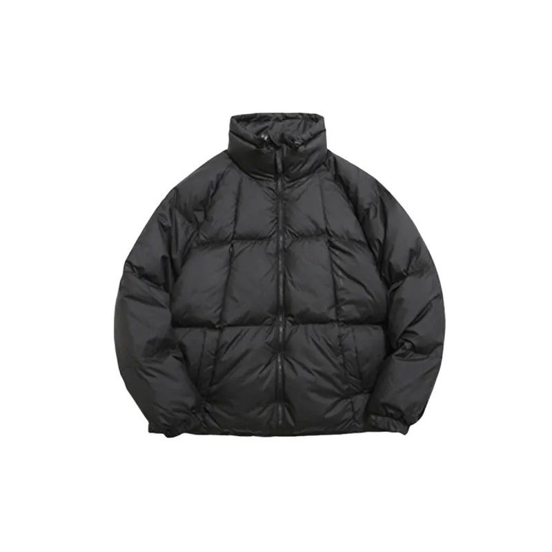 Casual Plain White Duck Down Jacket-4