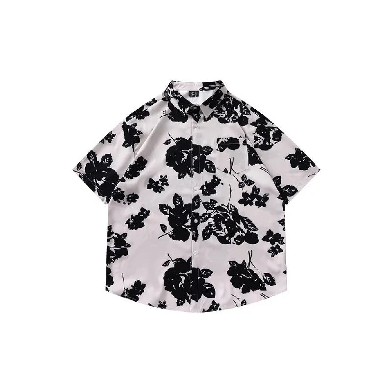 Retro Ditsy Flora Polyester Shirt-0