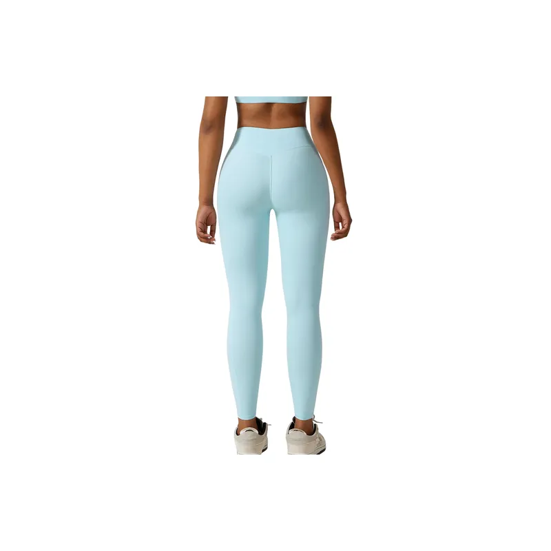Plain Sporty Nylon Leggings Women-5