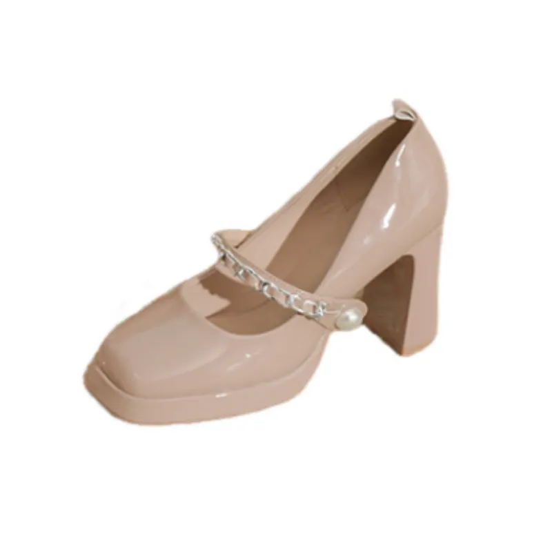 Fashionable Pearls Mary Jane Shoes-5