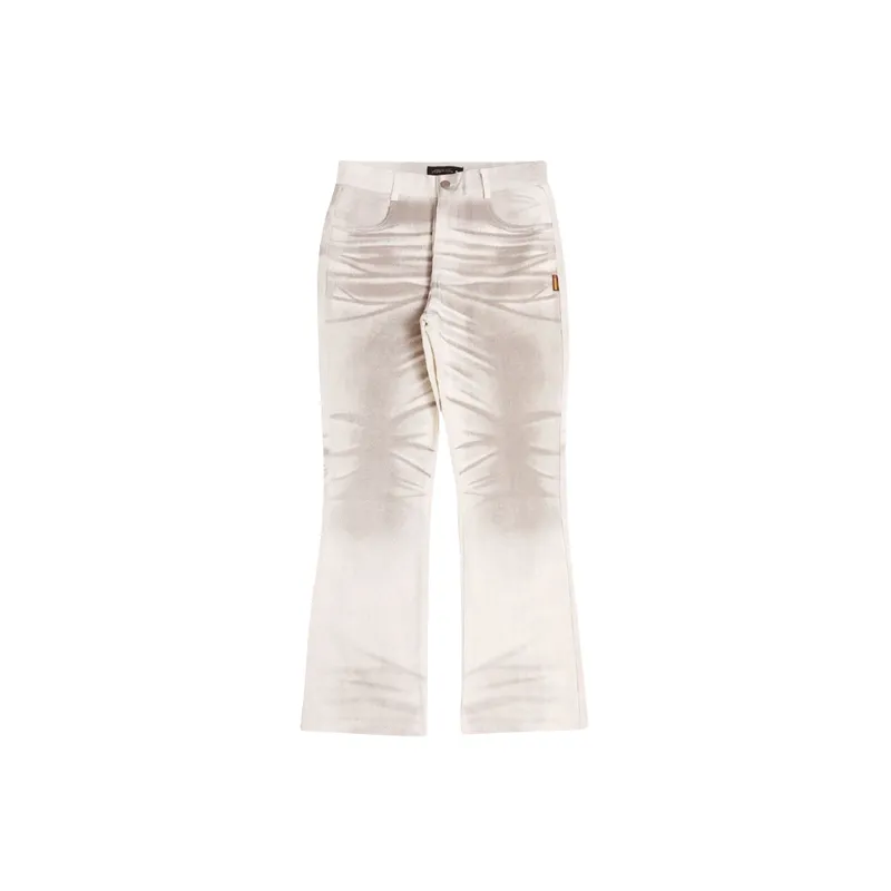Street Trendy Casual Jeans High Waist Gradient Micro flared Trousers