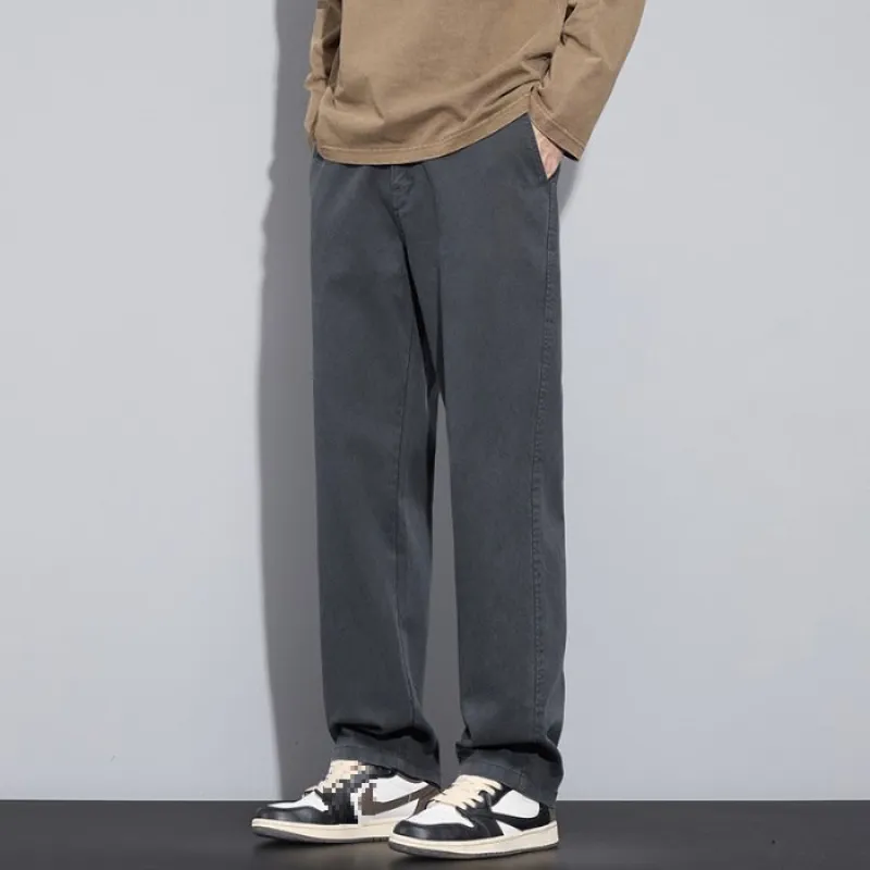 Breathable Loose Blended Synthetic Fabrics Casual Pants-6