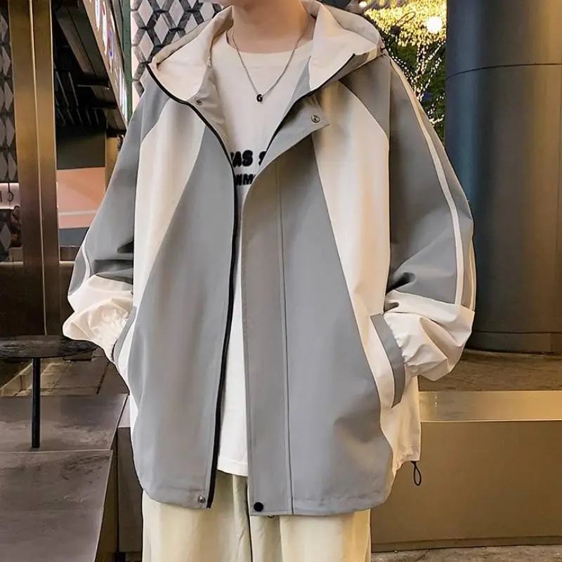 Casual Loose Blended Synthetic Fabrics Outdoor Jacket-5