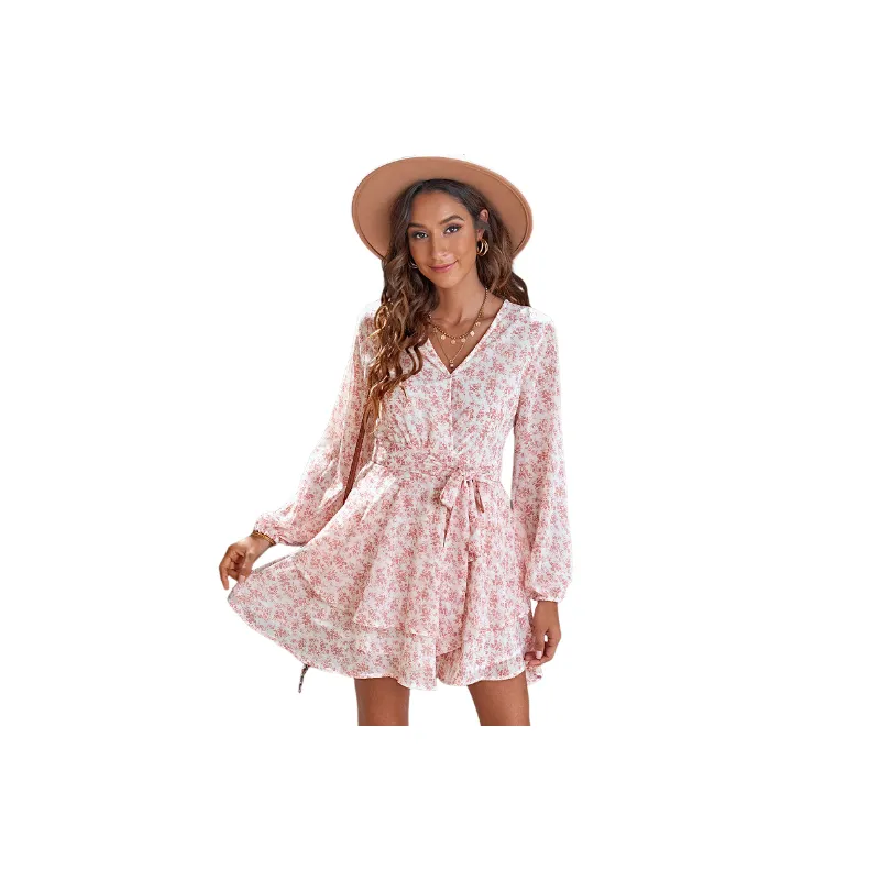 Simple Regular Polyester Dress Women-0