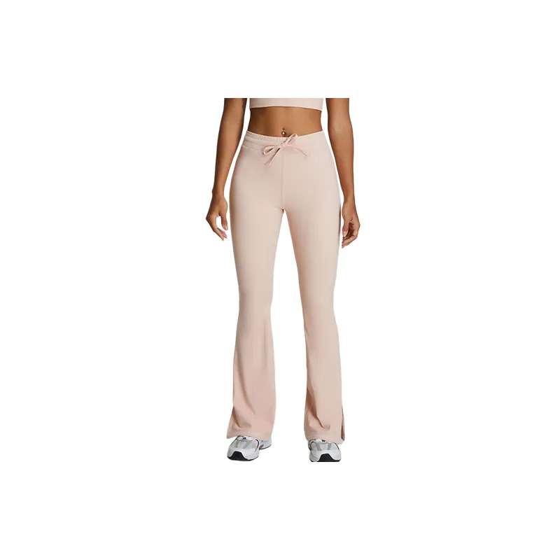 Sporty Plain Nylon Workout Pants Women-4