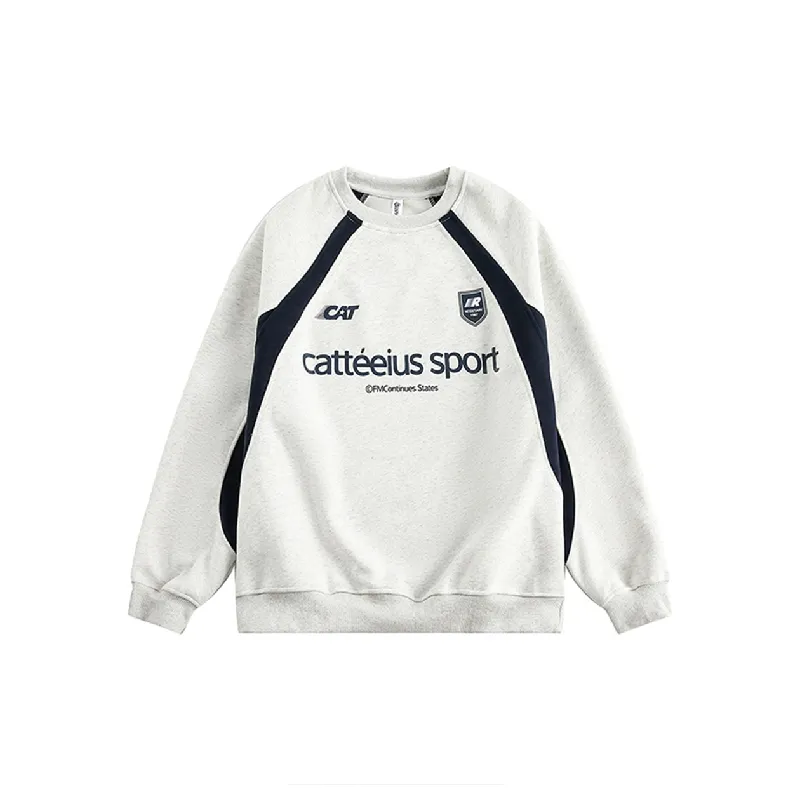 Trendy Contrast Color Polyester Sweatshirt-1