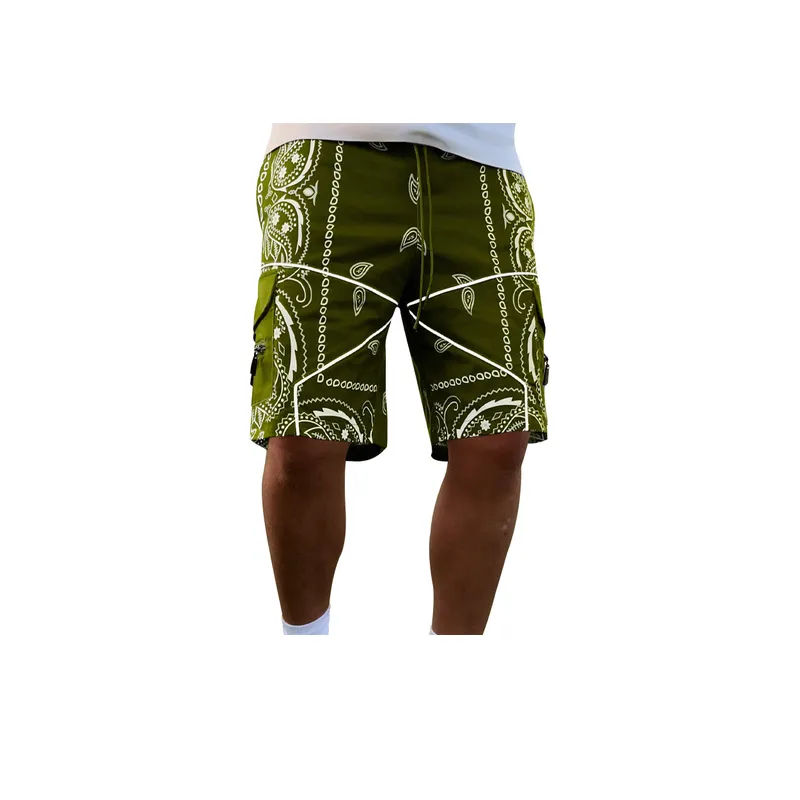 Casual Straight Shorts with Multi Pockets-4