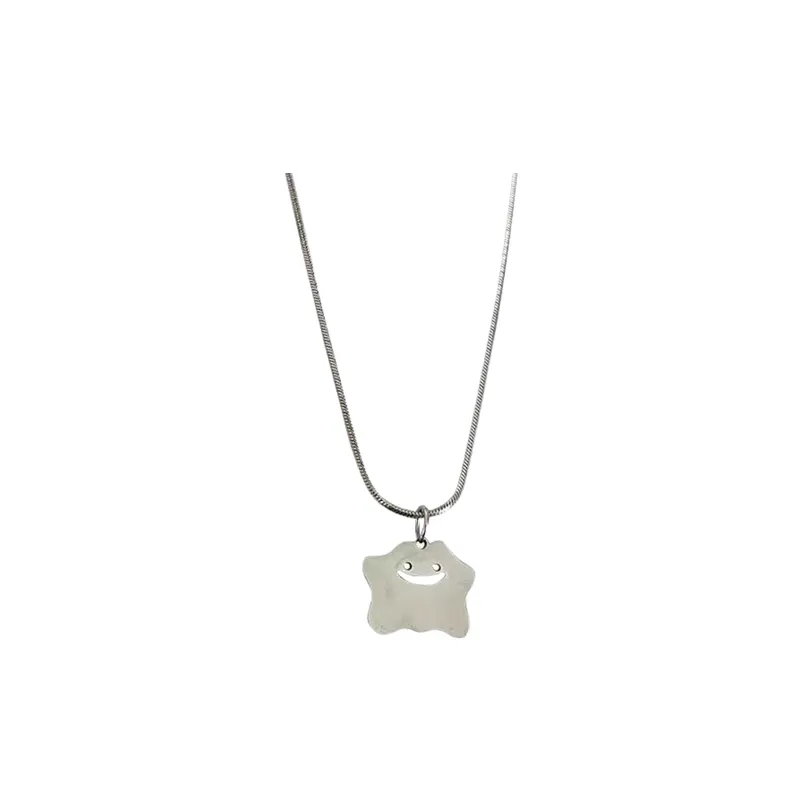 Hip Hop Smiley Face Necklace-0
