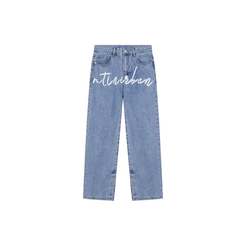 Loose Straight Leg Jeans-0