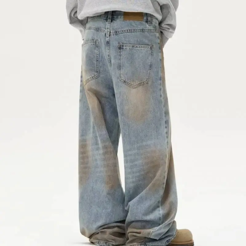Retro Washed Straight Leg Jeans-4
