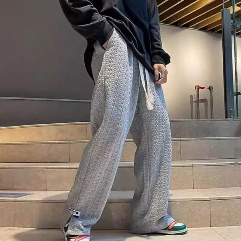 Loose Casual Knit Sweatpants-3