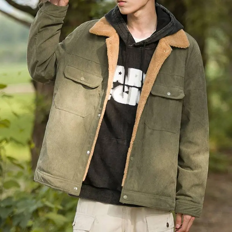 Casual Warming Corduroy Jacket-4