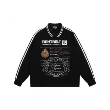 Retro Sports Loose Casual Letter Polo
