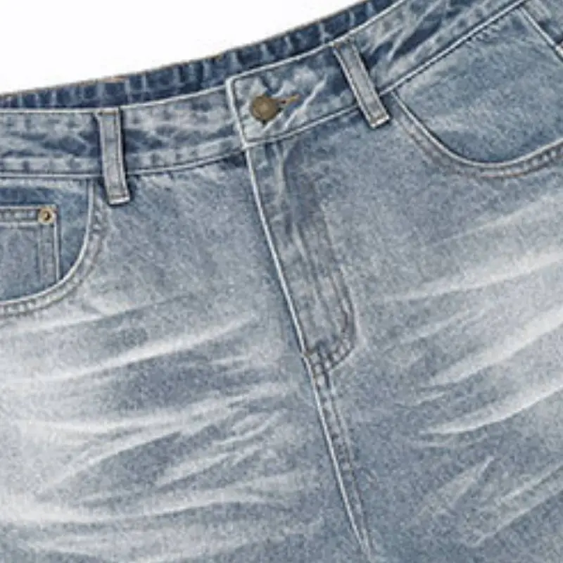 Fashion Washed Baggy Jeans-5