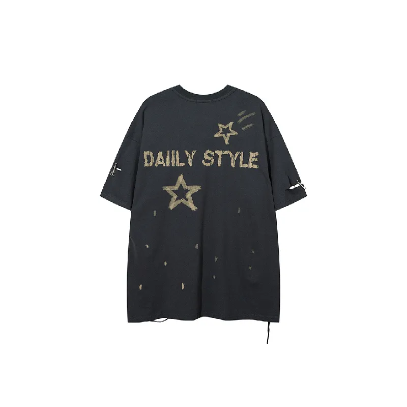 Street Loose Cotton T Shirt-1