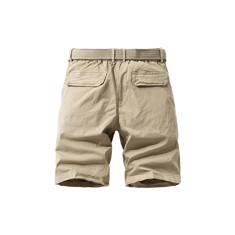 Trendy Washed Berber Fleece Cargo Shorts-5