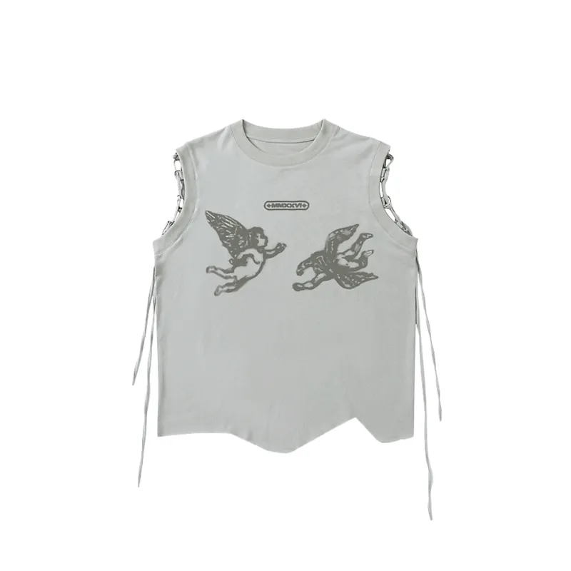 Punk Style Strap Rapped Irregular Vest swag OOTD-4