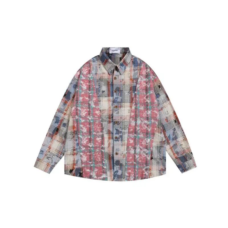 Retro Plaid Long Sleeve Shirt