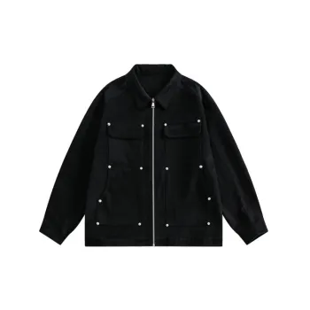 Hip hop Plain Denim Jacket