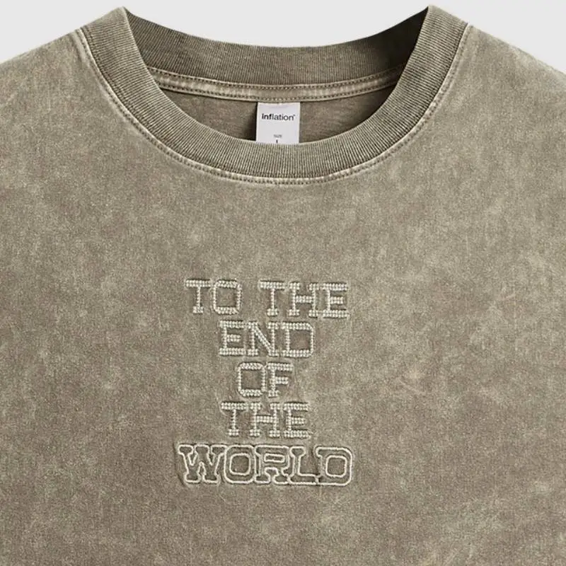Street Embroidered 100% Cotton T Shirt-4