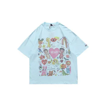 Hip Hop Rainbow Angel Printed T Shirt