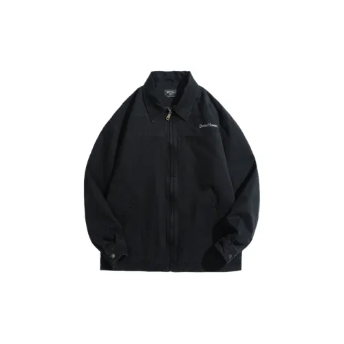 cropped button-down jacket Schwarz