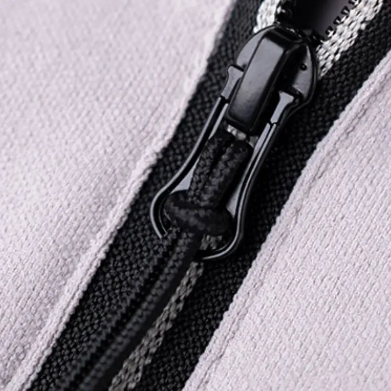 Sporty Zipper Blended Synthetic Fabrics T Shirt-4