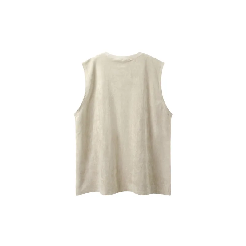 Tree Print Casual Sleeveless Vest-1